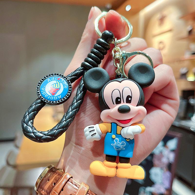 Stitch Keychains Car Key Handbag Accessories Pink Angel Anime Figures Keyring Christmas Gift