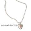 Colorful Butterfly Rabbit Collar Chain Cute Heart Pendant Necklace for Girls Sweet Heart Clavicle Chain Jewelry Women