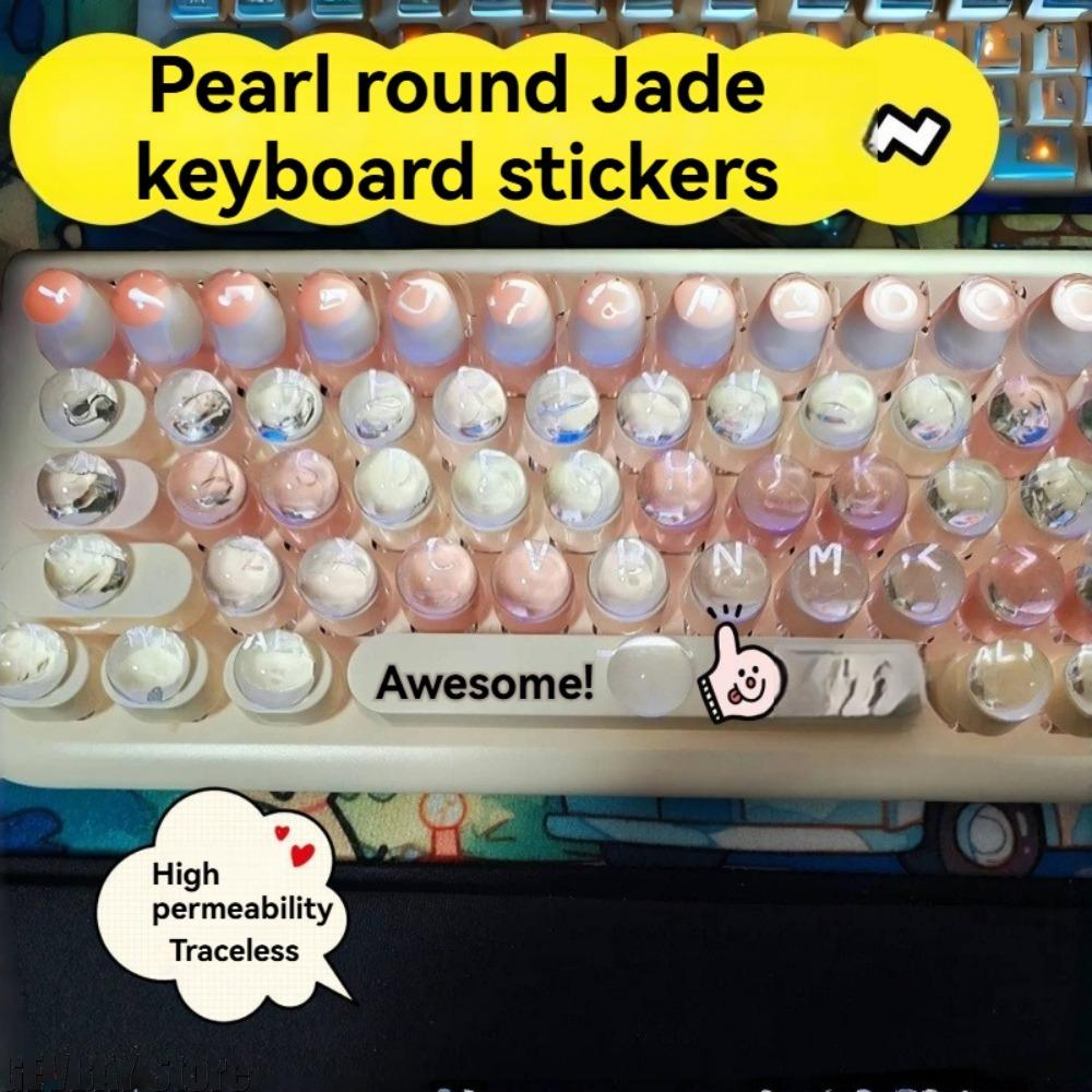 Long Nails Suitable Keyboard Stickers with Raised Pad Magnified Letter Typing Protective Cover for Glass Keyboards Accessories