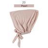 Solid Color Elastic Tie-Back Modal Undercap Hijab Scarf Adjustable Kufi Cap