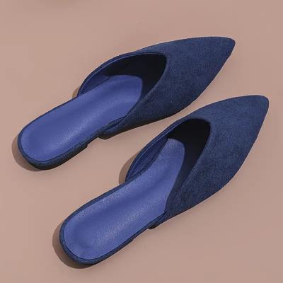 Dámské pantofle 2024 Nové letní designové sandály Pantofle se špičatou špičkou Pláž Velká velikost Nazouváky Dámské Zapatos De Mujer