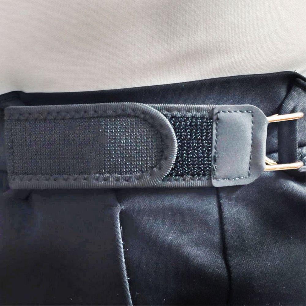 New Unisex Buckleless Belt Hook Velcro Waist Buckle Comfortable Metal Hook Adjustable Elastic Waist Belt