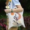 2pcs Cotton Canvas Bags Boho Floral Shoulder Bags Grocery Shopping Bag Reusable Tote Bag