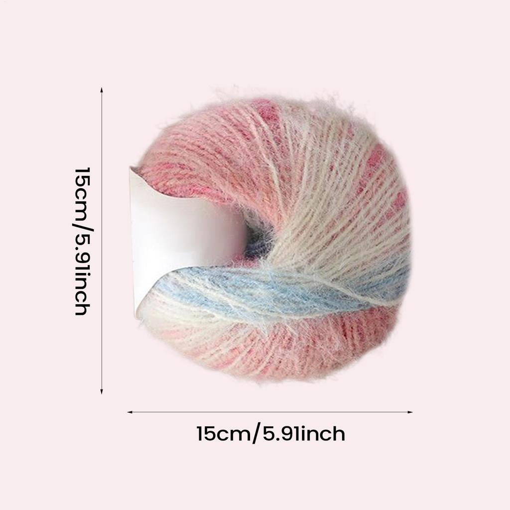 Yarn For Crocheting Wool Acrylic Blend Gradient Thread 2 X 100g Long Pile Beginner Crochet Yarn For Hobbyists Quilting Projects