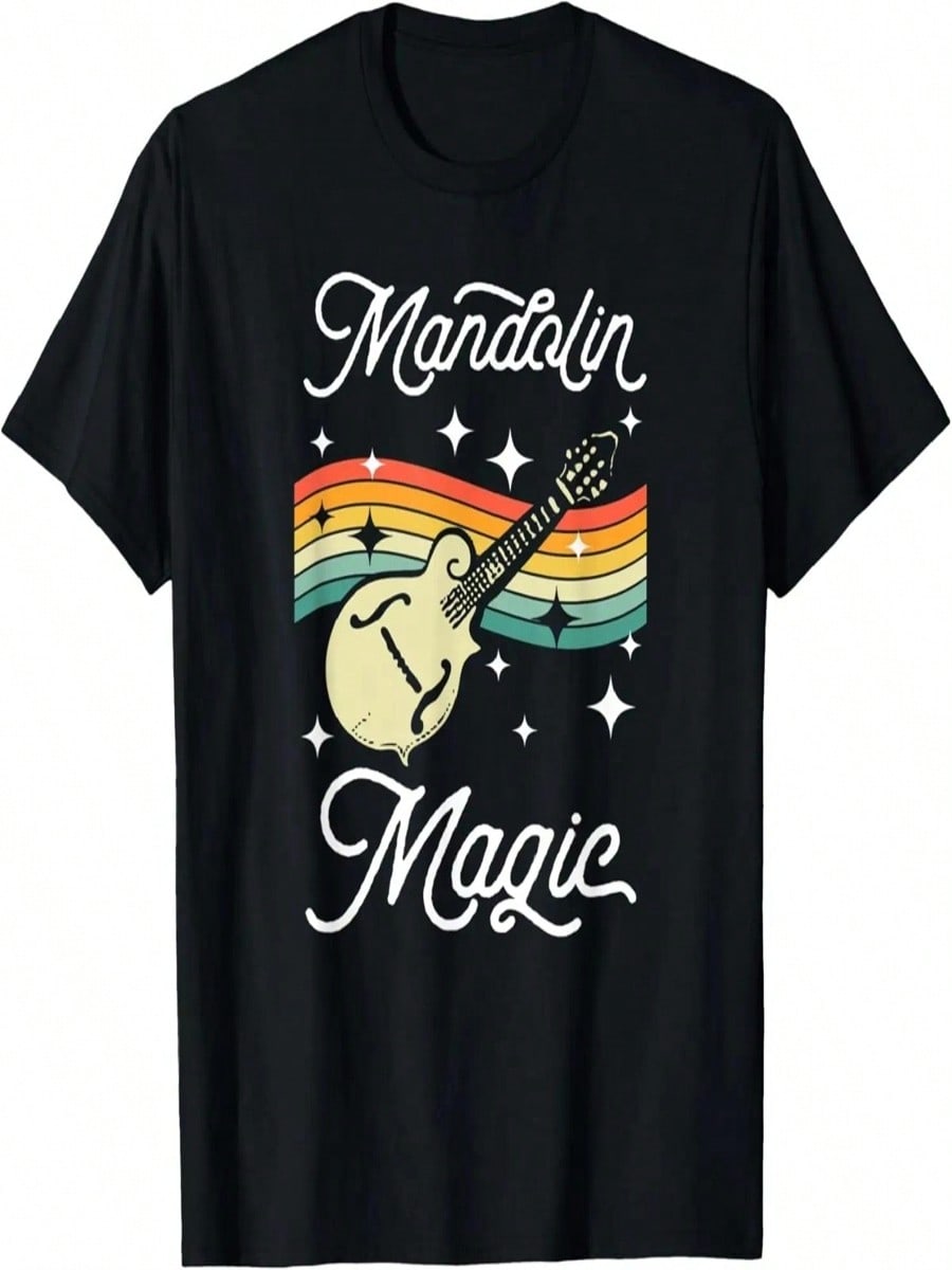 Mandolin Magic Retro Music Graphic T-Shirt S разноцветный