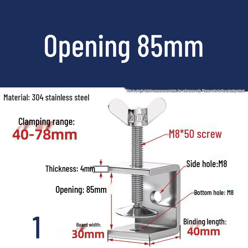 304 Stainless Steel Hand-Tightened U-Type/C-Type Pipe Clamp Fixture