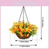 Artificial Flower Hanging Basket With Silk Flowers For Home Decor And Living Room Display