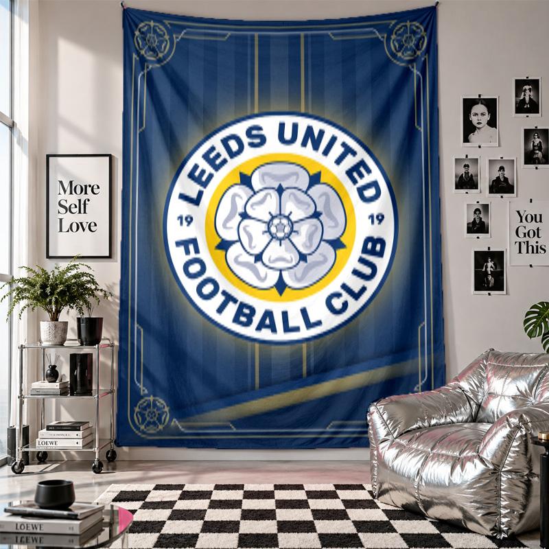 Leeds United Wandteppich Heimdekoration Wandbehang Tuch für Schlafzimmer Wohnzimmer Hintergrund