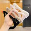 Plush Cat Ear Headband & Cute Heart Hair Clip Set for Skincare Routine