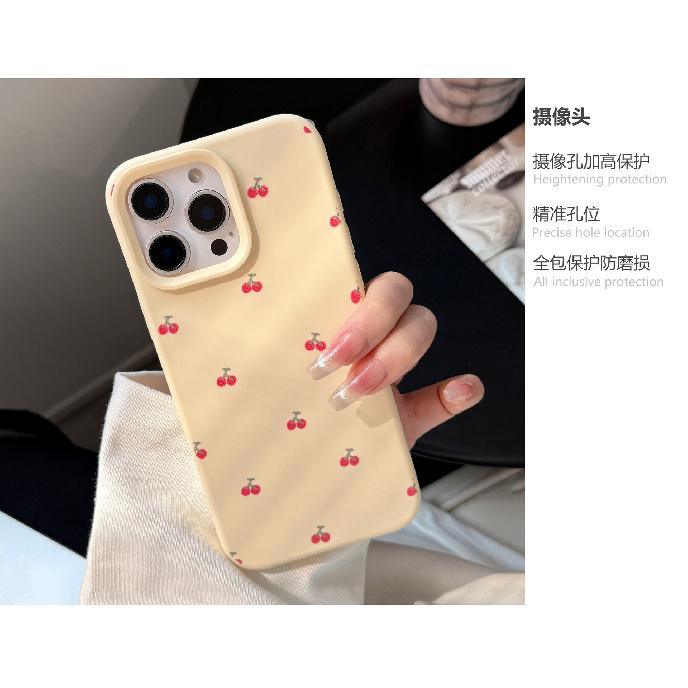 Small cherry pendant suitable for Apple devices17Phone case15pro max Cute girl iphone14All Inclusive13