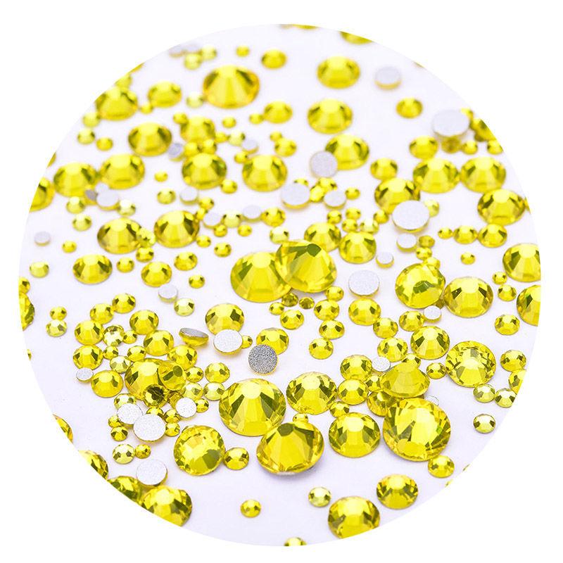 Crystal Ab Mixed Size Ss3-ss20 Bulk Package Non Hotfix Rhinestones Flat Back Rhinestones for Nail Art