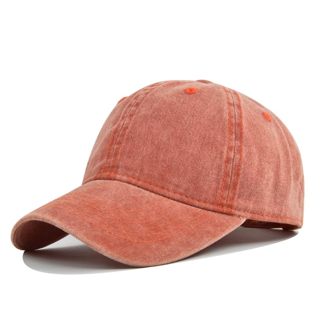 Washable Denim Baseball Cap New Summer Solid Color Cotton Cap Women Ponytail Hats Men Baseball Cap Outdoor Visor Casual Cap