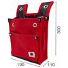 SK11 Canvas Tobi Waist Pouch, 2-Tier, BS, Red, TSH-2DBS-RD, Slim, Reinforced Bottom, with Inner Pocket
