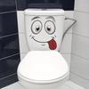 4pcs/ Set of Cartoon Funny Expressions Waterproof Toilet Paste Toilet Lid Decoration Self-paste, Fun Themed Decor