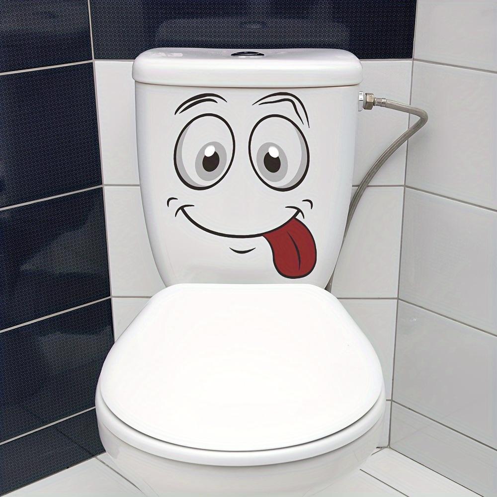 4pcs/ Set of Cartoon Funny Expressions Waterproof Toilet Paste Toilet Lid Decoration Self-paste, Fun Themed Decor