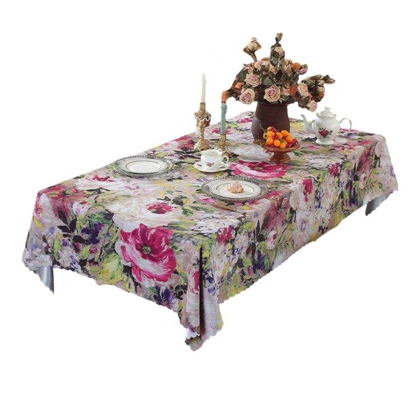 Stylish American Art Table Cover Scratch Resistant Polyester Multipurpose Home Decoration Accessory