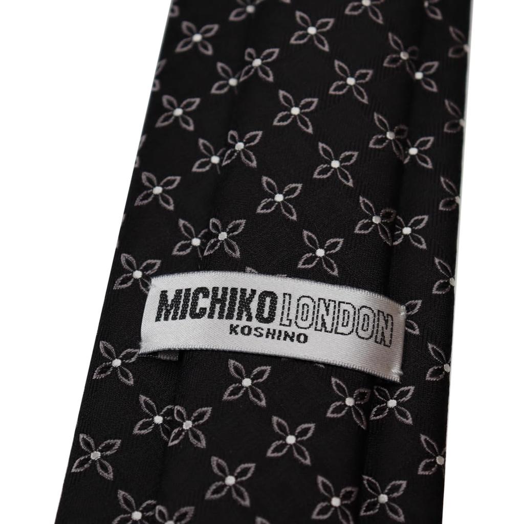 Michiko London Bonded Fabric with Lining for Made In KOSHINO Brand Komon Wrinkle-Resistant Volume, Japan, Necktie, Pattern, 100% Silk, Unisex, MKJ-041