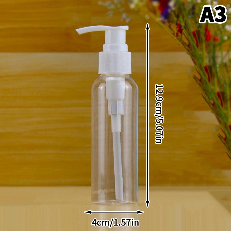 100/120/150/200/250/300ml Portable Vacuum Press Spray Bottle Refillable Shampoo Cosmetic Cream Liquid Lotion Dispenser for Trave