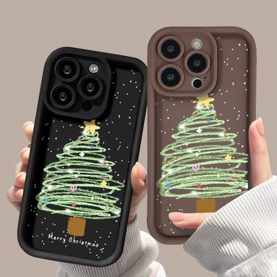 Christmas Phone Case for iPhone 11 13 12 14 15 16 Pro Max XR XS Samsung A15 A55 A05 Redmi 12 13C OPPO A16 A18 A60 Reno 11 Vivo Y17S Y12 Infinix Note