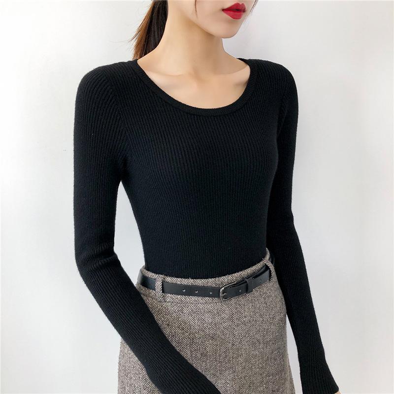 Pull Femme Tricoté À Rayures Manches Longues Hauts Pullover Lâche Col V