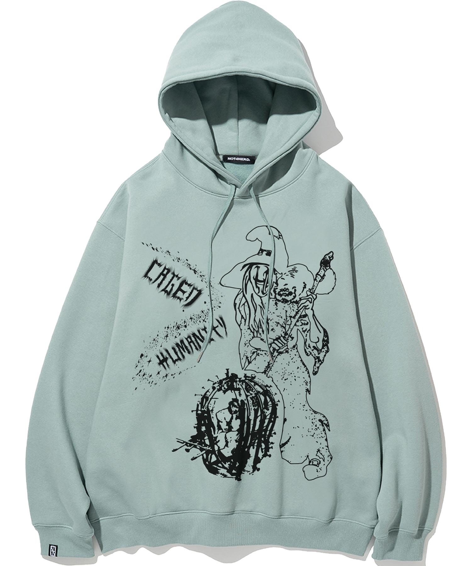 Notponerd Caged Humanity Pullover Hood - Emerald Emerald/L