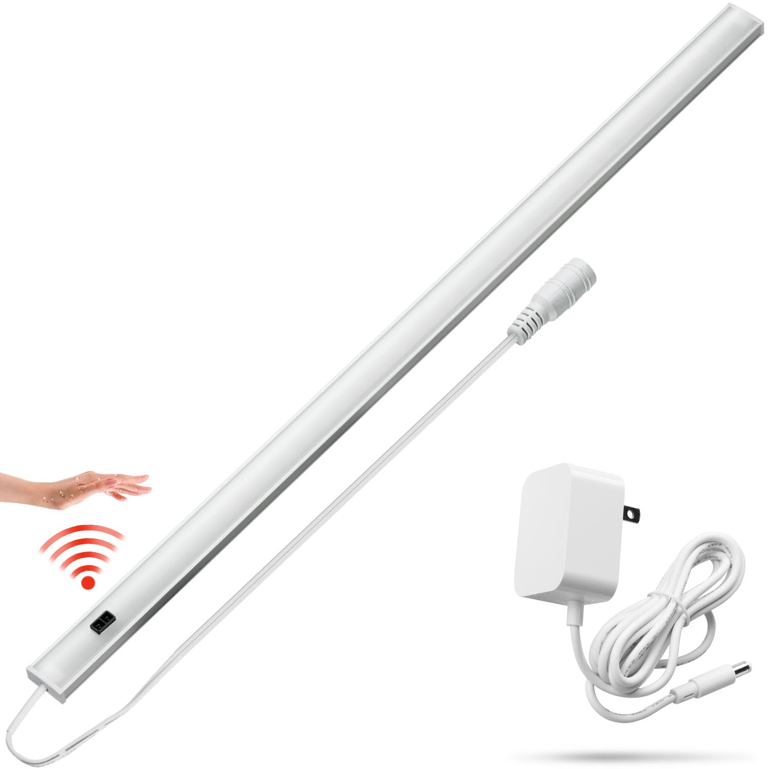 

AuyiHomu Bar Light LED Kitchen Light Touchless Dimmable Magnet 40cm 12V Indirect Lighting Bright Thin Slim No Construction Required Under