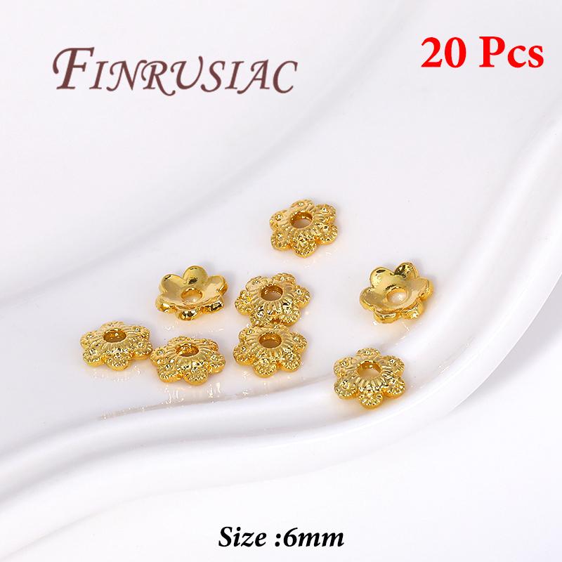 18K Gold Plated Metal Beads,Spacer Beads For Bracelets,Separator For Bead,DIY Jewelry Accessories,Necklace Bead Findings