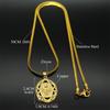 Fashion Virgin Mary Copper Zircon Gold Plated Pendant Necklace for Women Stainless Steel Chain Handmade Jewelry Gift  ZZZ592-1