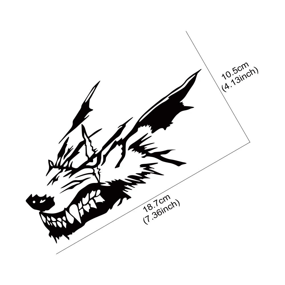 Car Stickers Wolf Head Pattern Vinyl Decal Waterproof Personalized Art Sticker Body Window Door Auto Exterior Decor Accessories