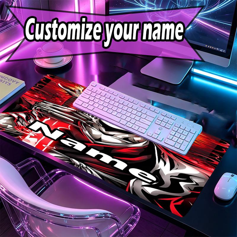 Custom Name Personalized BLEACH Pattern Mousepad, Laptop PC Desk Mat, Decorative Desk Mat for Home Keyboard Pad Gift