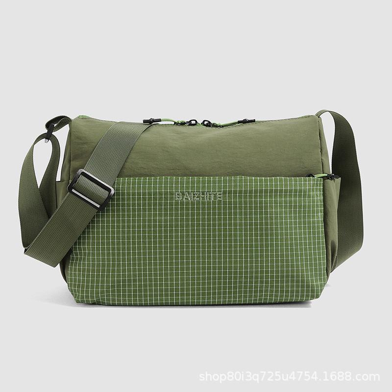 Lightweight Commuter Shoulder Bag Lightweight Large Capacity Crossbody Bag зелёный