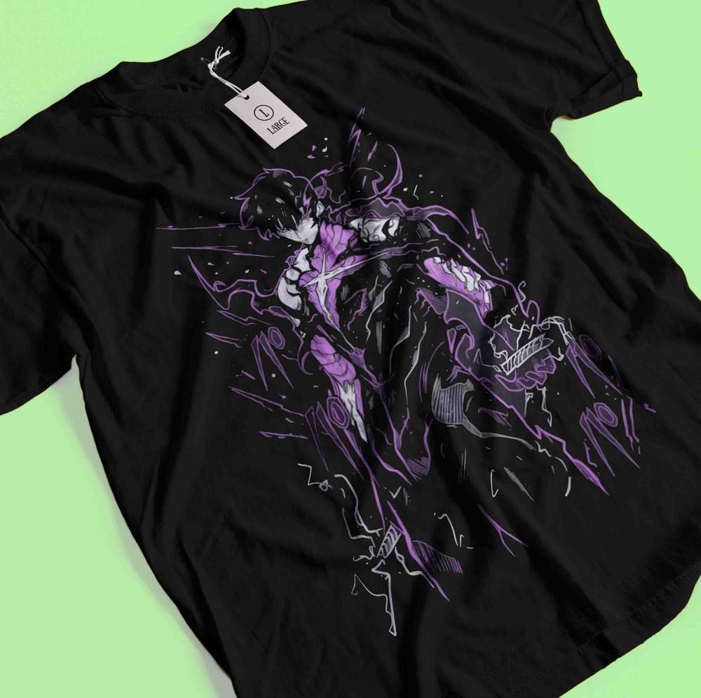 Solo Leveling T-Shirt Sung Jinwoo Shirt Cha Haein Tshirt Antares Tee Anime Gift