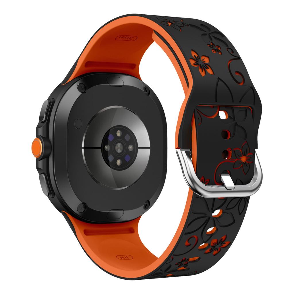 Engraved band for Samsung Galaxy Watch 8/8 classic Silicone Bracelet correa Galaxy Watch 7/FE/6/5/4 Classic/5 Pro No Gaps Strap