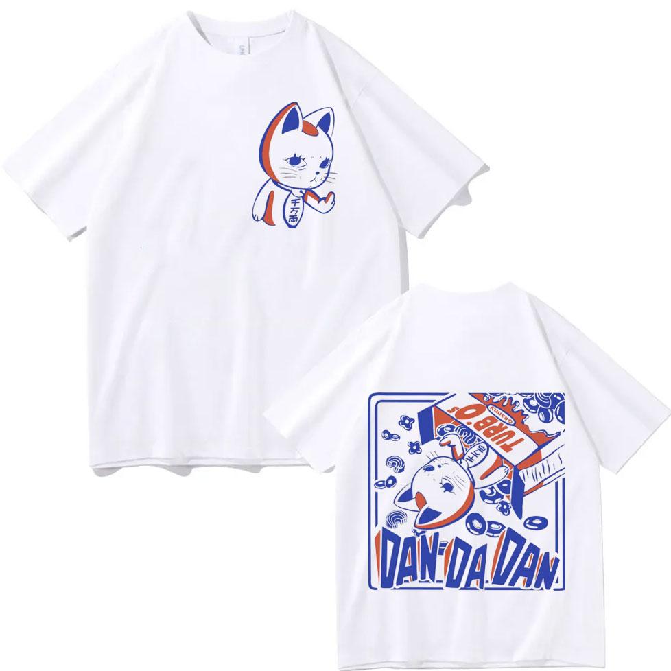 Japan Anime Dandadan Turbo Granny Cat Graphic T Shirt Fashion Cartoon T-shirt Women Vintage Casual Women T-shirts