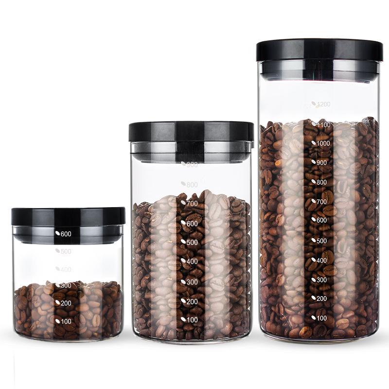 Airtight Lead-Free Glass Storage Jar for Coffee, Tea, Grains, and Dry Goods