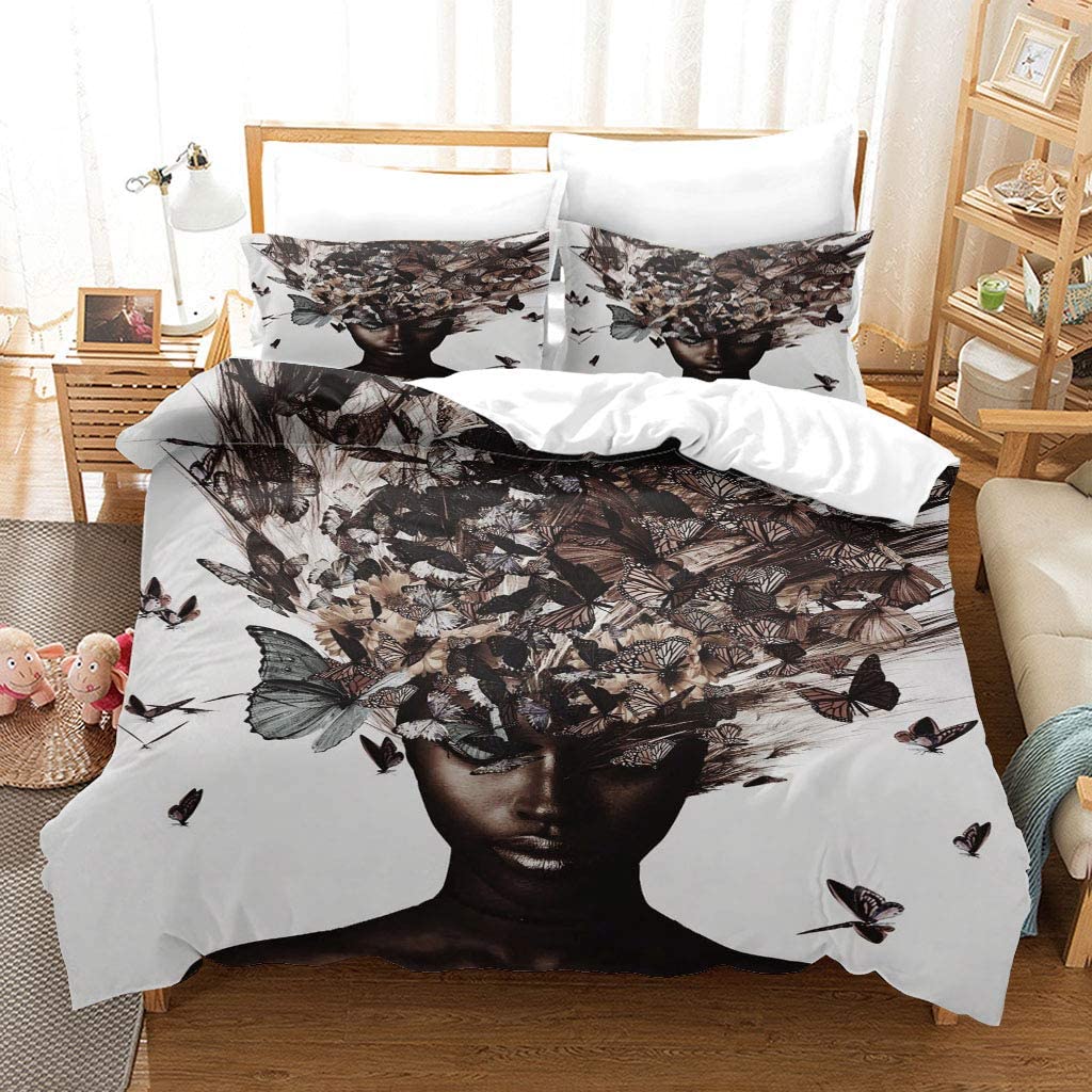 3D Floral Bedding Set Rose Surreal Scene Concept Artwork Duvet Cover King Queen Size Colorful Flowers Green Soft Comforter Cover