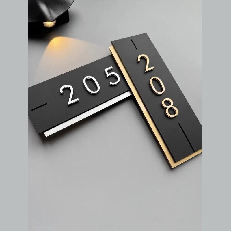Acrylic Modern Door Plate Shop Sign Customize House Number For Home Office Flats Restaurant Hotel Cafe Bar Home Decor Plate