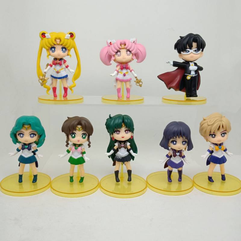 Figures Chibiusa 8pcs Mercur Hino Rei Model Gifts Decoration