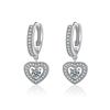 925 Sterling Silver Zircon Buckle Earrings For Women Fashion Exquisite Student Girlfriend Jewelry Accessories Party GiftGood product