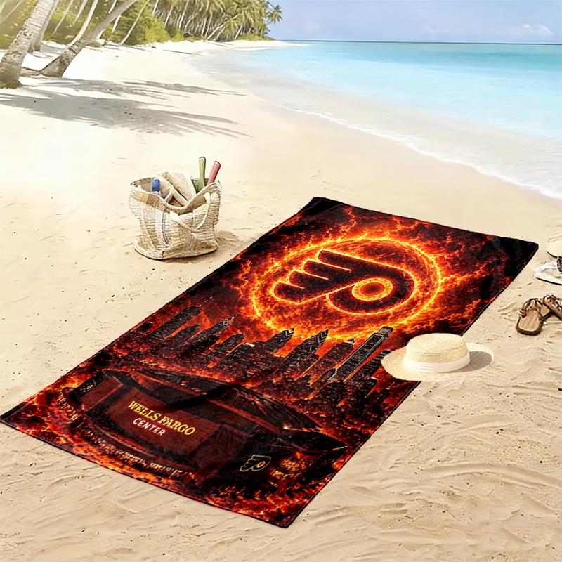 Fire City Sports Beach Towel Microfiber Beach Towel, Lightweight and Quick-Dry, for Summer Travel, Swimming Pool Fan Birthday Gift