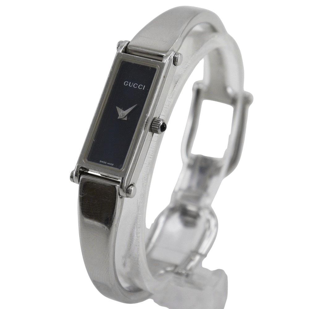 GUCCI Watches 1500L blackDial Stainless Steel Quartz Analog display Women Used