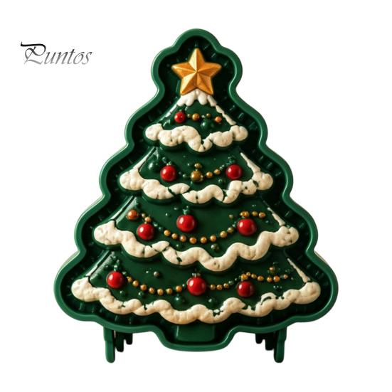 Festive Gingerbread Man Pastry Tools Christmas Mini Pie Mold, 3D Relief Embossed Hand Baking Holiday Pressed Dough Stamps Reusable DIY Press Mold for