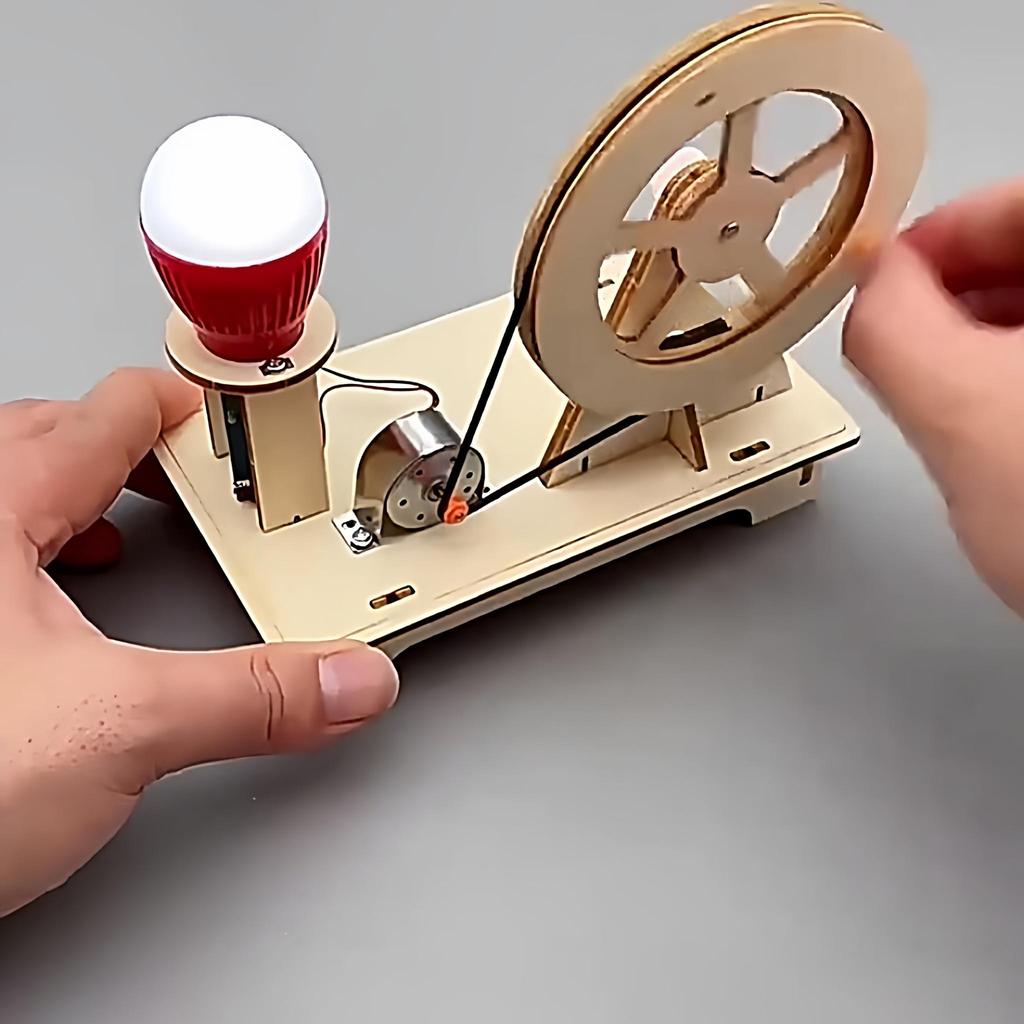 Hand-Cranked Generator - Student Science And Technology Children'S Handmade Diy Material Random Color Educational Kit