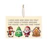 Christmas Wooden Sign Hide And Seek Family Toy, Fun Shape Matching Game