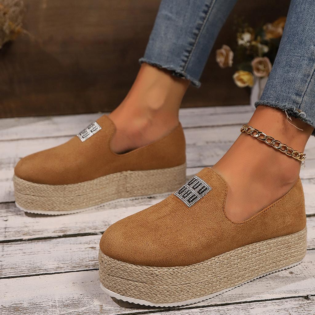Large Size Casual Single Shoes Women's Spring and Autumn New Muffin Bottom Hemp Rope Canvas Shoes Wish Source