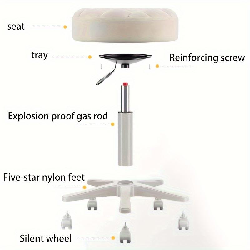 Rotating Salon Chair with Adjustable Height, Nylon Spa Chair for Beauty and Health Services, Beauty Salon Furniture