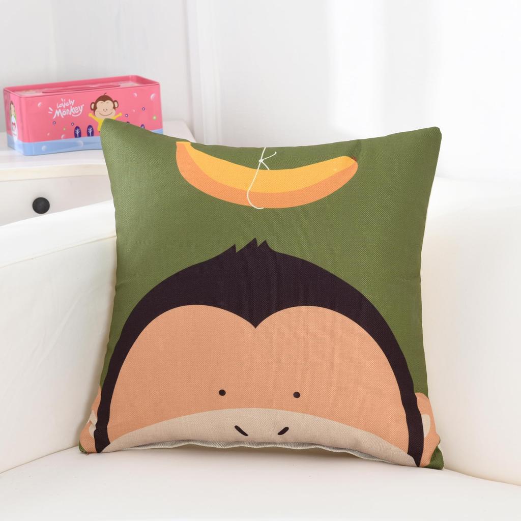 YunJeude Cushion Set of Stylish Linen Cushion Covers with Cute Animal and Other Natural and Modern Zipper Suitable for Home Car and Room Suitable for