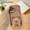 Phone Case: 2D Flat Design Suitable for iPhone 18 17 16 15 14 13 Pro Film Protective Case, Couple Style, Mini Capybara, Christmas and Halloween Gifts