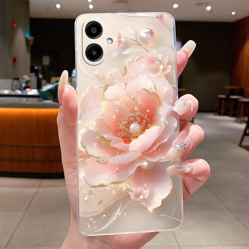 For Samsung A07 2025 Clear Phone Case Luxury Butterfly Flowers Casing For Samsung Galaxy A07 SamsungA07 A 07 Silicone Back Cover
