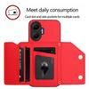 For Xiaomi Poco F7 5G/Redmi Turbo 4 Pro 5G Case Card Holder Kickstand Skin-Touch Phone Cover with Wrist Strap